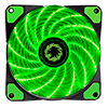 View more info on Game Max Storm Force 15 x Green LED 12cm Cooling Fan With Hydraulic Bearings ...