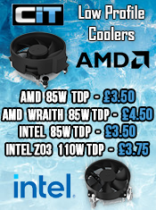 CiT Low Profile Coolers - AMD + Intel - In Stock Now @ A One