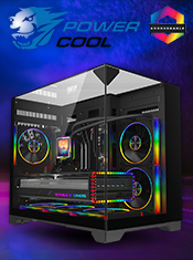 Powercool Atom Dual Chamber - Brand New! - MATX TG Gaming PC Case - In Stock Now @ A One!