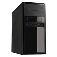 CiT 1016 Gloss Black Micro ATX Case 500W PSU - Click below for large images