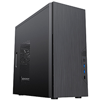 CiT Course Micro ATX Case with Brushed Aluminium Front and 1 x 8cm Rear Fan - Click below for large images