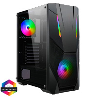 CiT Master Gaming Case 2x ARGB Fan TG Side Panel EPE - Click below for large images