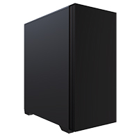 CiT Silent EX Black Mid-Tower USB Type C Computer Case With Sound Dampening Material and 2 x PWM Cooling Fans Included - Click below for large images