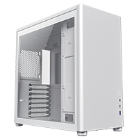 GameMax Spark Pro White Gaming Cube ATX Modular Gaming PC Case Dual Tempered Glass Side Panels USB3.0 - Type C - Click below for large images