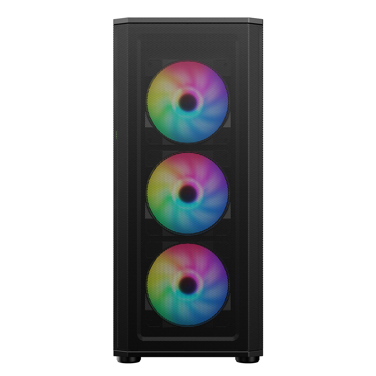 CiT Air Max Airflow Black ATX Gaming Case with Mesh Front and Tempered ...