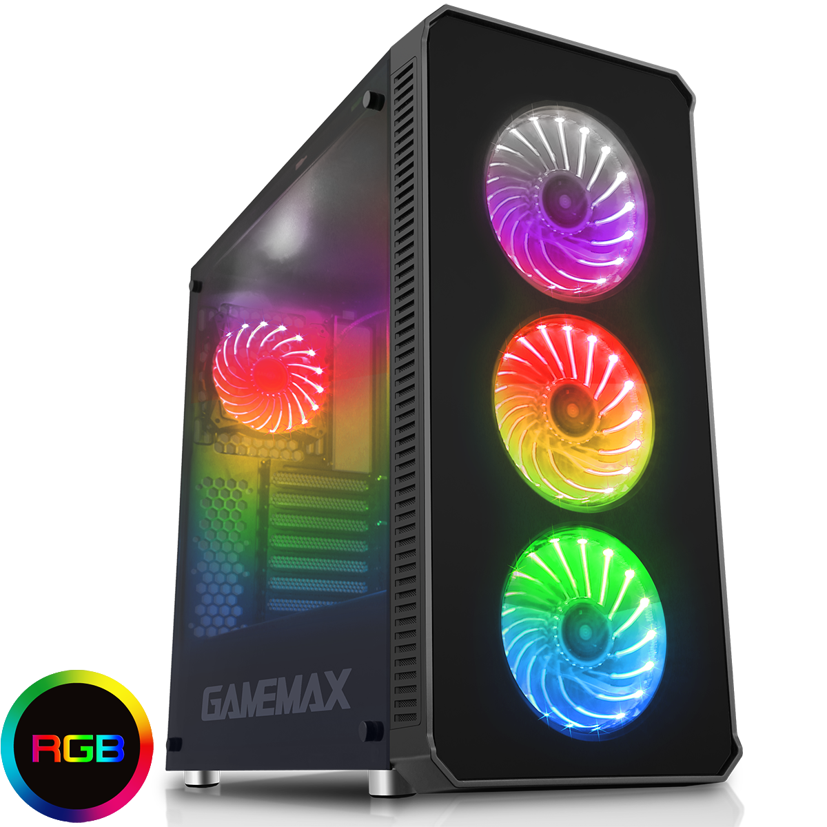 Ark blackview. GAMEMAX Diamond. GAMEMAX gmx238gct22bl-in. Кейс GAMEMAX. Case RGB + стекло.