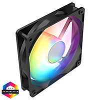 CiT Halo 120mm Infinity ARGB Black 4pin PWM PC Cooling Fan - Click below for large images
