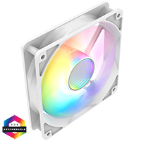 CiT Halo 120mm Infinity ARGB White 4pin PWM PC Cooling Fan - Click below for large images