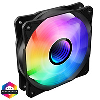 CiT Pro YH120 120mm ARGB Black Inner-Ring Infinity Fan  - Click below for large images