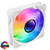 CiT Pro YH120 120mm ARGB White Inner-Ring Infinity Fan - Click below for large images