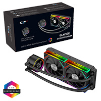 CiT Pro Glacier Watercooler 240mm Black With Display - Click below for large images