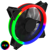 GameMax Velocity 12cm RGB Fan Bulk 4pin MF Aura Header 3pin Power - Click below for large images