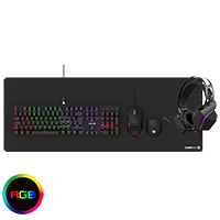 GameMax Pulse 4-in-1 Mechanical Keyboard Mouse Headset Mouse Pad Combo Kit - Click below for large images