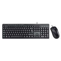 Builder French USB Keyboard  Mouse Combo Set Black  - Click below for large images