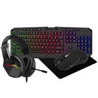 CiT Raptor 4-in-1 Keyboard Mouse Headset  Mouse Pad Combo Kit - Click below for large images