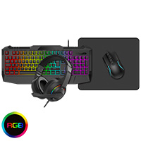 CiT Raptor 4-in-1 Keyboard Mouse Headset Mouse Pad Combo Kit - Click below for large images