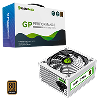 GameMax GP750 White 750W 80 Plus Bronze Wired Power Supply - Click below for large images