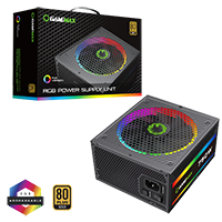 GameMax 750W Pro Modular 80 Plus Gold Power Supply With 14cm ARGB Fan - Click below for large images