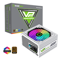 GameMax VP-700W Semi-Modular 80 Plus Bronze White Power Supply With 120mm RGB Fan  - Click below for large images