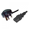 View more info on Generic UK 3 Pin Mains Lead C13 5AMP ASTA VDE Certified...