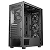 CiT Air Max Airflow Black ATX Gaming Case with Mesh Front and Tempered Glass Side Panel with 6 x ARGB Fans and 6-Port Hub - Alternative image