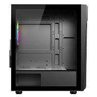 CiT Alpha Black Micro-ATX PC Gaming Case with 1 x ARGB LED Strip and 1 x 120mm Three-Sided Infinity ARGB 4pin PWM Fan - Alternative image