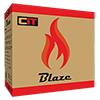 CiT Blaze Mid-Tower Gaming Chassis 6 x Single Ring Fan Blue Tempered Glass  - Alternative image