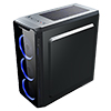 CiT Blaze Mid-Tower Gaming Chassis 6 x Single Ring Fan Blue Tempered Glass  - Alternative image