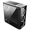 CiT Blaze Mid-Tower Gaming Case With 6 x Single Ring Red Fans Tempered Glass Side Window - Alternative image