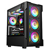 CiT Bolt Black Micro-ATX Gaming Case With 4 x 120mm ARGB Infinity Fans and Tempered Glass Panels With 30 Percent Tint - Alternative image