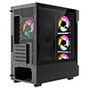 CiT Bolt Black Micro-ATX Gaming Case With 4 x 120mm ARGB Infinity Fans and Tempered Glass Panels With 30 Percent Tint - Alternative image