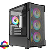 View more info on CiT Bolt Black Mesh Micro-ATX Gaming Case With 4 x 120mm ARGB Infinity Fans and Tempered Glass Side Panel With 30 Percent Tint...