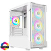 View more info on CiT Bolt White Mesh Micro-ATX Gaming Case With 4 x 120mm ARGB Infinity Fans and Tempered Glass Side Panel...
