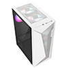 CiT Carisma White ATX Gaming Case with Mesh and ABS Front and Tempered Glass Side Panel with 6 x ARGB Fans and 6-Port MB Sync Hub - Alternative image