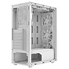 CiT Carisma White ATX Gaming Case with Mesh and ABS Front and Tempered Glass Side Panel with 6 x ARGB Fans and 6-Port MB Sync Hub - Alternative image