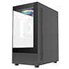 CiT Celsius Black Micro-ATX Gaming Case with Tempered Glass Front and Side Panels with 3 x CiT Celsius Dual-Ring Infinity Fans - Alternative image