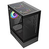 CiT Celsius Black Micro-ATX Gaming Case with Tempered Glass Front and Side Panels with 3 x CiT Celsius Dual-Ring Infinity Fans - Alternative image