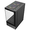 CiT Celsius Black Micro-ATX Gaming Case with Tempered Glass Front and Side Panels with 3 x CiT Celsius Dual-Ring Infinity Fans - Alternative image