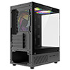 CiT Celsius Black Micro-ATX Gaming Case with Tempered Glass Front and Side Panels with 3 x CiT Celsius Dual-Ring Infinity Fans - Alternative image