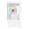 CiT Celsius White Micro-ATX Gaming Case with Tempered Glass Front and Side Panels with 3 x CiT Celsius Dual-Ring Infinity Fans - Alternative image