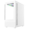 CiT Celsius White Micro-ATX Gaming Case with Tempered Glass Front and Side Panels with 3 x CiT Celsius Dual-Ring Infinity Fans - Alternative image