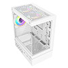 CiT Celsius White Micro-ATX Gaming Case with Tempered Glass Front and Side Panels with 3 x CiT Celsius Dual-Ring Infinity Fans - Alternative image