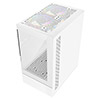 CiT Celsius White Micro-ATX Gaming Case with Tempered Glass Front and Side Panels with 3 x CiT Celsius Dual-Ring Infinity Fans - Alternative image