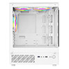 CiT Celsius White Micro-ATX Gaming Case with Tempered Glass Front and Side Panels with 3 x CiT Celsius Dual-Ring Infinity Fans - Alternative image