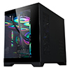 CiT Concept Black MATX Gaming Cube with Tempered Glass Front and Side Panels with 3 x CiT Celsius Dual-Ring Infinity Fans Bundled - Alternative image