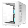 CiT Concept White MATX Gaming Cube with Tempered Glass Front and Side Panels with 3 x CiT Tornado Dual-Ring Infinity Fans - Alternative image