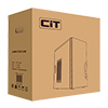 CiT Course Micro ATX Case with Brushed Aluminium Front and 1 x 8cm Rear Fan - Alternative image