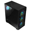 CiT Crossfire Mesh Gaming Case 4 x ARGB Fans Glass Side MB SYNC 3pin - Alternative image