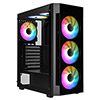 View more info on CiT Destroyer Black ATX Gaming Case with Tinted Tempered Glass Panels and 6 x ARGB Fans Included...
