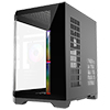 CiT DS240 Black mATX Gaming Case With Dual Chamber Panoramic Tempered Glass With 3 x CiT Pro Storm 120mm Fans and 6 Port PWM Hub - Alternative image